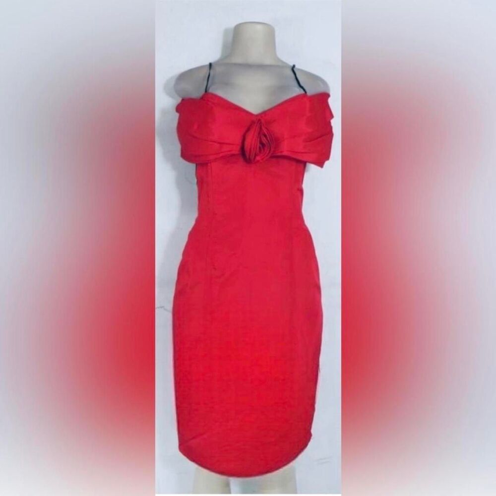 NWT Vintage Gunne Sax by Jessica McClintock Red Semi-Formal sz 9 DEADSTOCK RARE